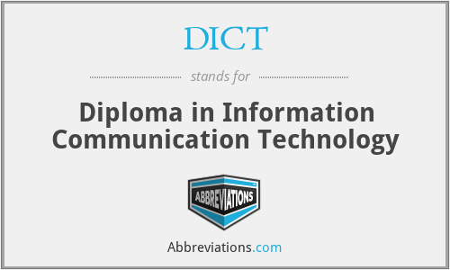 DICT - Diploma in Information Communication Technology