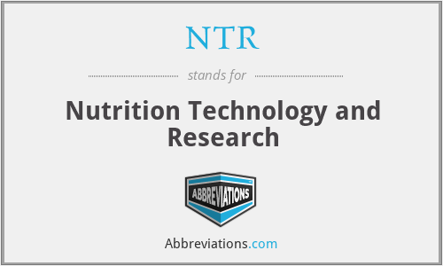 NTR - Nutrition Technology and Research