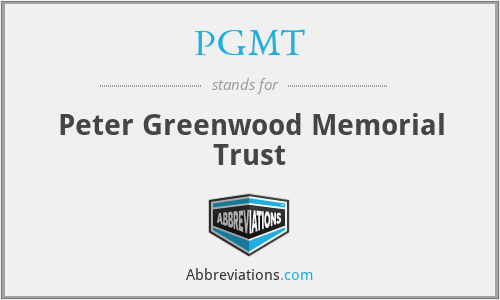 PGMT - Peter Greenwood Memorial Trust