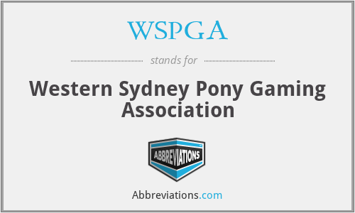 WSPGA - Western Sydney Pony Gaming Association