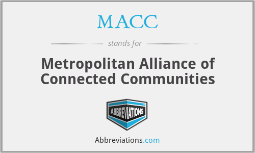 MACC - Metropolitan Alliance of Connected Communities