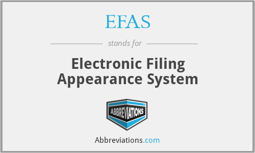 EFAS - Electronic Filing Appearance System
