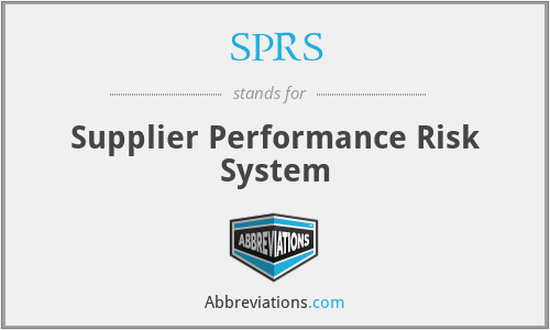 SPRS - Supplier Performance Risk System