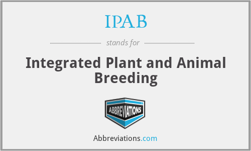 IPAB - Integrated Plant and Animal Breeding