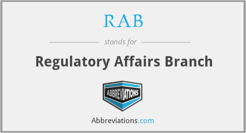 RAB - Regulatory Affairs Branch