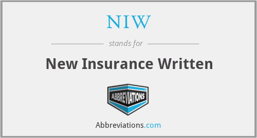 NIW - New Insurance Written