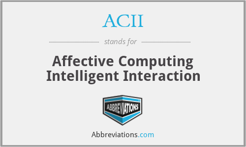 ACII - Affective Computing Intelligent Interaction