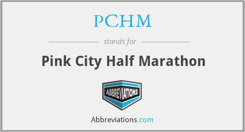 PCHM - Pink City Half Marathon