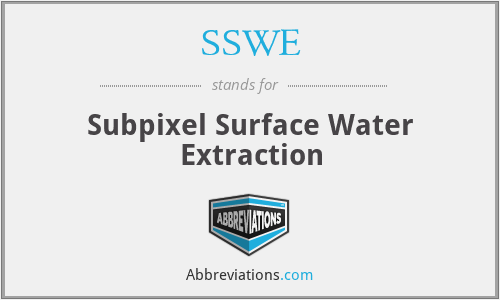 SSWE - Subpixel Surface Water Extraction