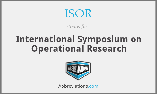 ISOR - International Symposium on Operational Research