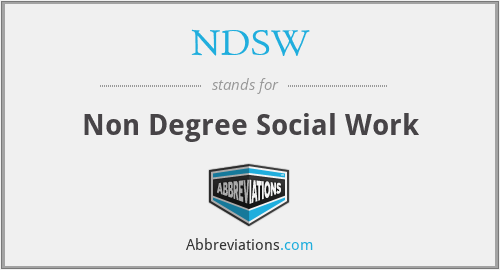 NDSW - Non Degree Social Work