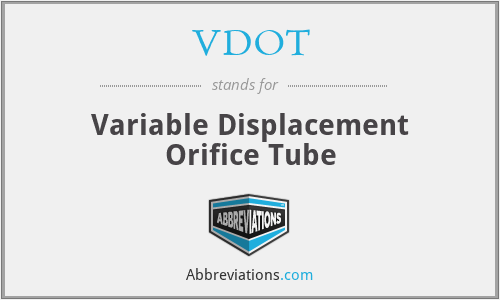 VDOT - Variable Displacement Orifice Tube