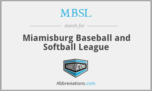 MBSL - Miamisburg Baseball and Softball League