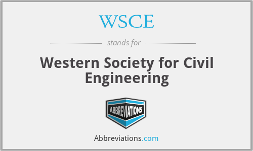 WSCE - Western Society for Civil Engineering