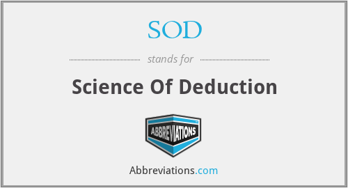 SOD - Science Of Deduction
