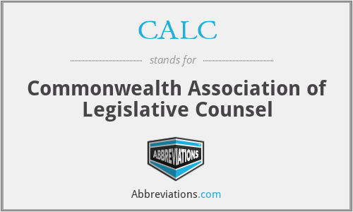 CALC - Commonwealth Association of Legislative Counsel