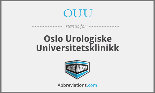 OUU - Oslo Urologiske Universitetsklinikk