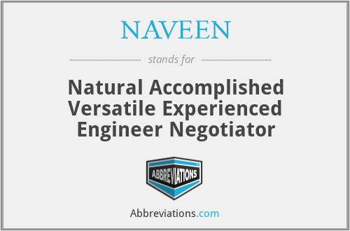NAVEEN - Natural Accomplished Versatile Experienced Engineer Negotiator