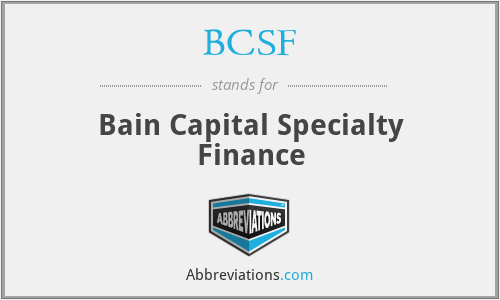 BCSF - Bain Capital Specialty Finance