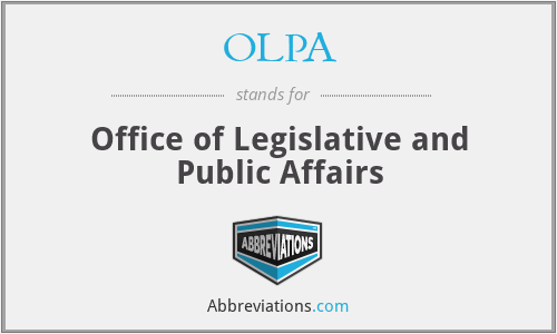 OLPA - Office of Legislative and Public Affairs
