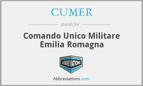 CUMER - Comando Unico Militare Emilia Romagna