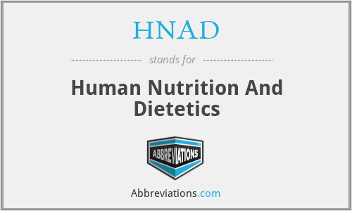 HNAD - Human Nutrition And Dietetics