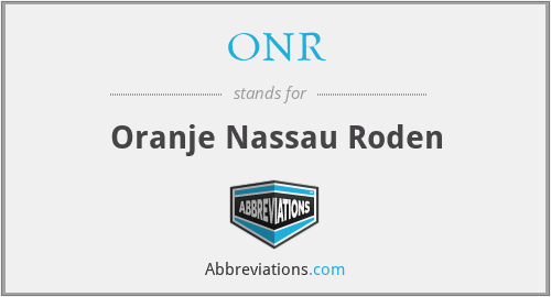 ONR - Oranje Nassau Roden
