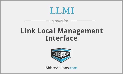 LLMI - Link Local Management Interface
