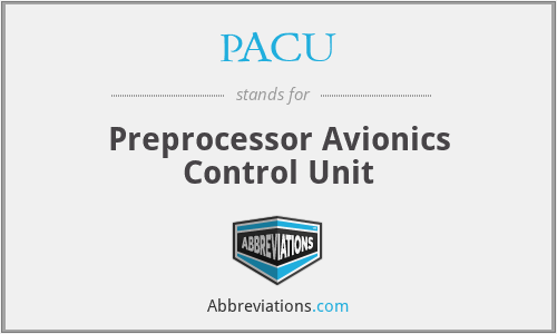 PACU - Preprocessor Avionics Control Unit