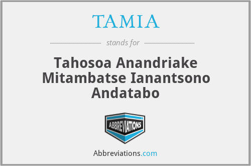 TAMIA - Tahosoa Anandriake Mitambatse Ianantsono Andatabo