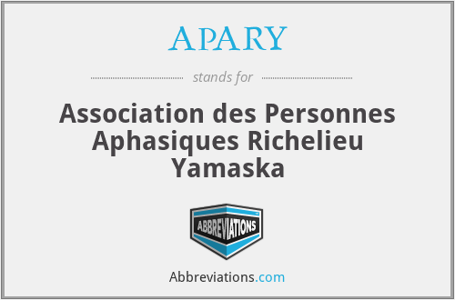 APARY - Association des Personnes Aphasiques Richelieu Yamaska