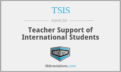 TSIS - Teacher Support of International Students