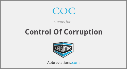 COC - Control Of Corruption