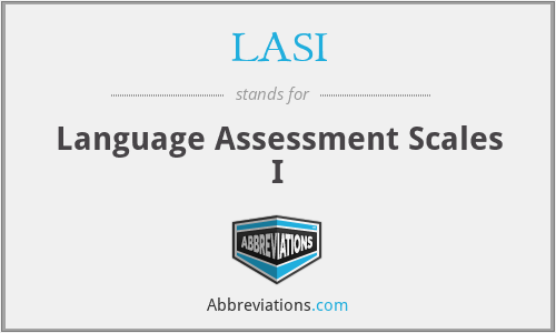 LASI - Language Assessment Scales I
