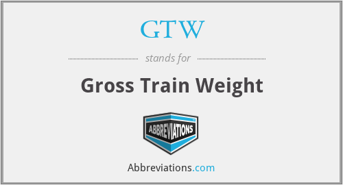 GTW - Gross Train Weight