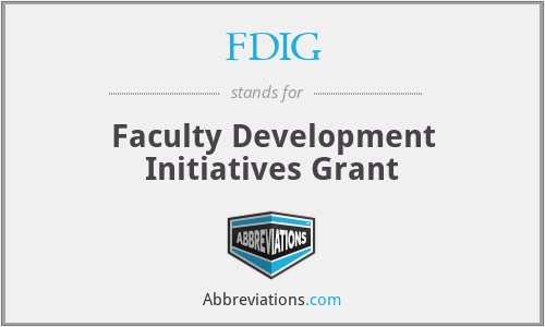 FDIG - Faculty Development Initiatives Grant