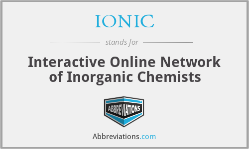 IONIC - Interactive Online Network of Inorganic Chemists