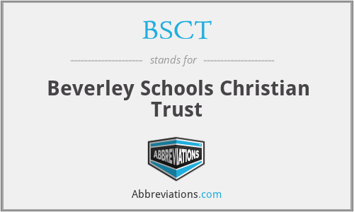 BSCT - Beverley Schools Christian Trust