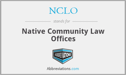NCLO - Native Community Law Offices