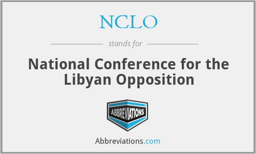 NCLO - National Conference for the Libyan Opposition