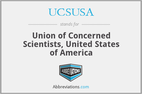 UCSUSA - Union of Concerned Scientists, United States of America