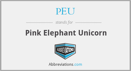 PEU - Pink Elephant Unicorn