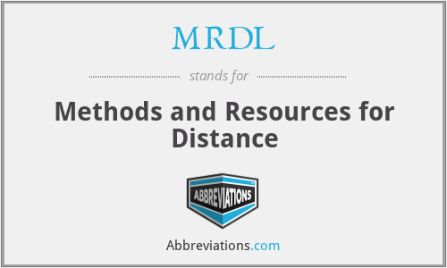 MRDL - Methods and Resources for Distance
