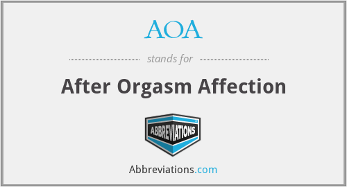 AOA - After Orgasm Affection
