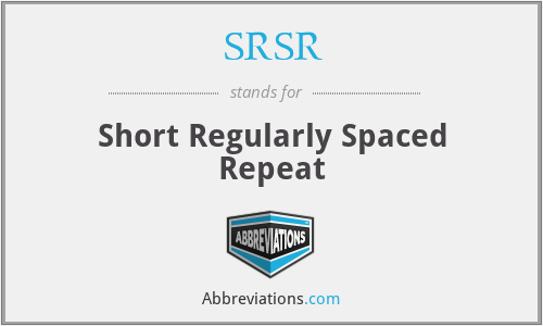 SRSR - Short Regularly Spaced Repeat