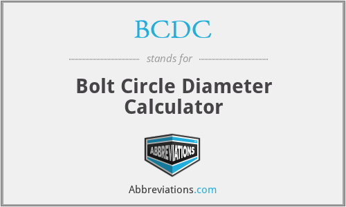 BCDC - Bolt Circle Diameter Calculator