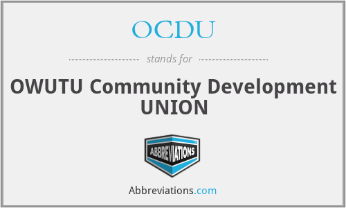 OCDU - OWUTU Community Development UNION