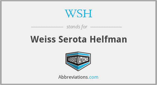 WSH - Weiss Serota Helfman