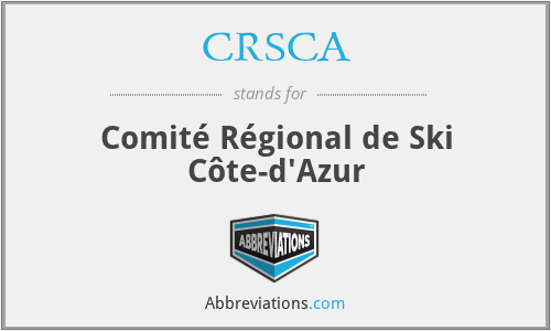 CRSCA - Comité Régional de Ski Côte-d'Azur