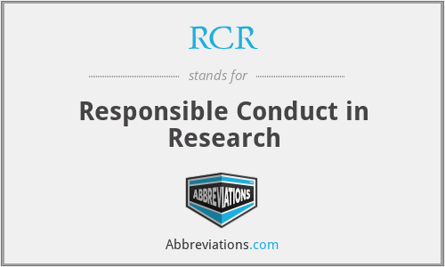 RCR - Responsible Conduct in Research